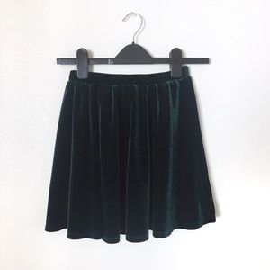 Asos Skater Velvet Skirt